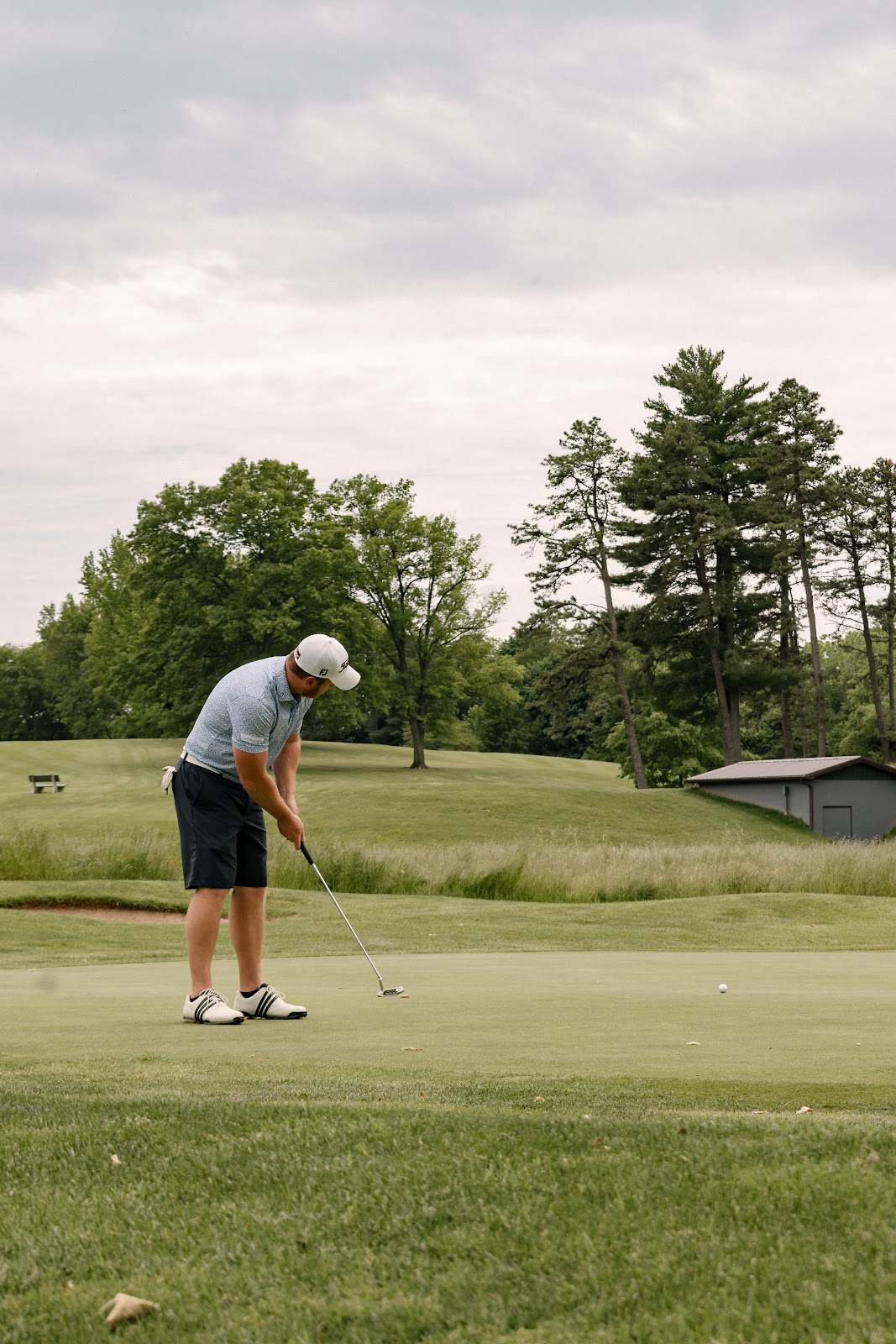 Golfer putting